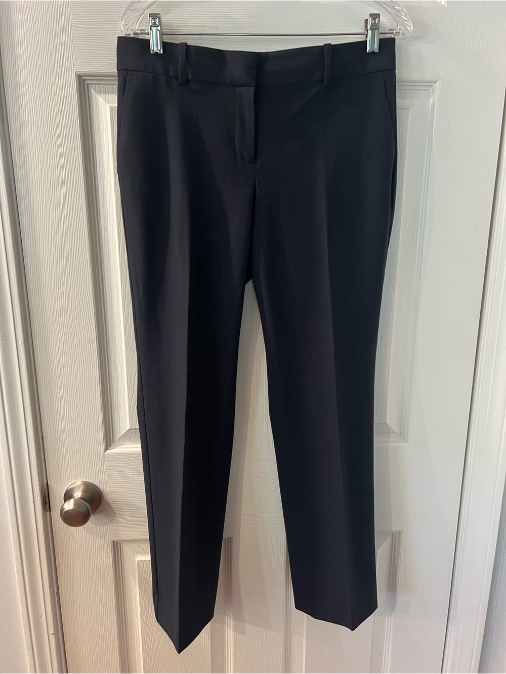 Ann Taylor Navy Straight-Leg Dress Trousers